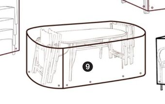 Harald Nyborg Luksus overtræk til havemøbler og parasoller i kraftig sort nylon tilbud