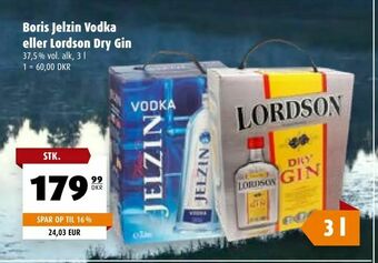 Scandinavian Park Boris Jelzin Vodka eller Lordson Dry Gin tilbud