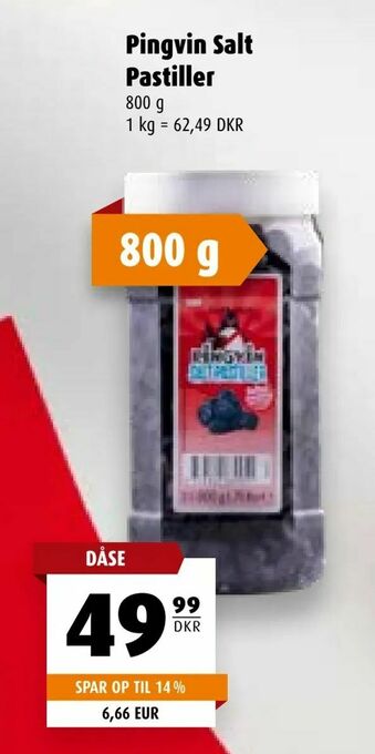 Scandinavian Park Pingvin Salt Pastiller tilbud