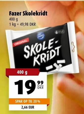 Scandinavian Park Fazer Skolekridt tilbud