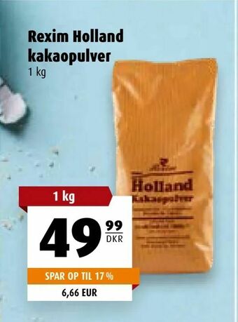 Scandinavian Park Rexim Holland kakaopulver tilbud
