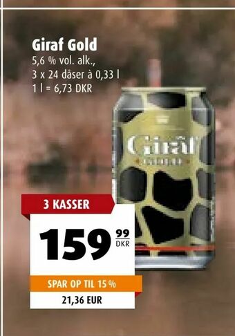 Scandinavian Park Giraf Gold tilbud
