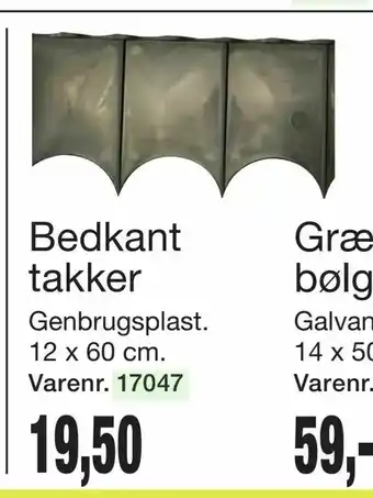Bedkant takker