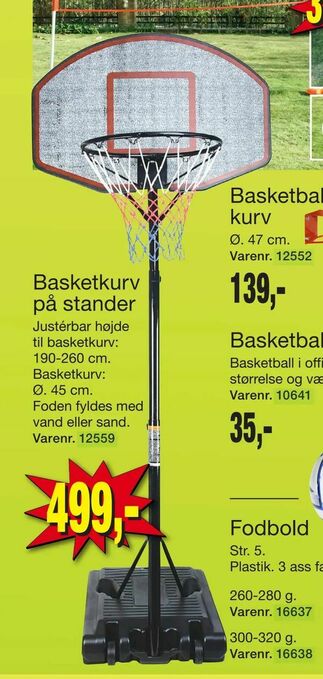 Basketkurv på stander