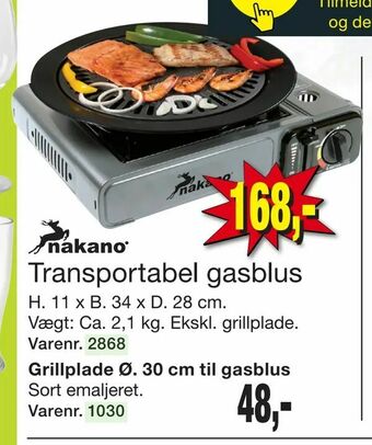 Grillplade Ø. 30 cm til gasblus