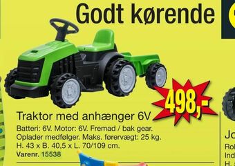 Harald Nyborg Traktor med anhænger 6V tilbud