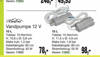 Harald Nyborg Vandpumpe 12 v tilbud