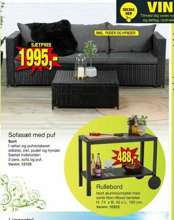 Harald Nyborg Sofasæt med puf tilbud