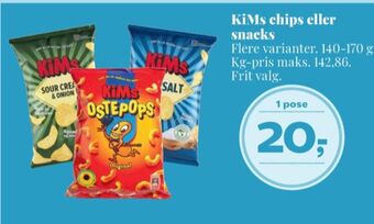 Dagli'Brugsen Kims chips tilbud