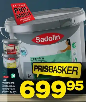 Bauhaus 10 l vægmaling tilbud
