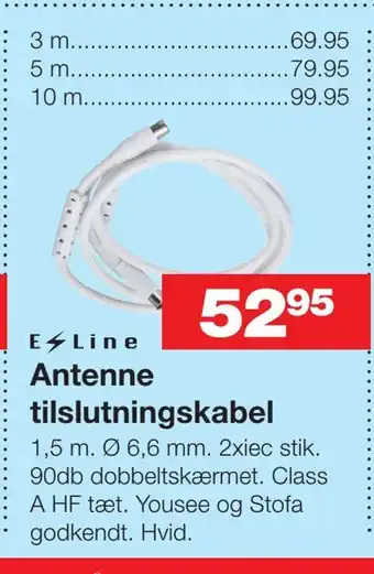 Antenne tilslutningskabel