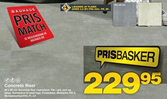 Bauhaus Concreto fliser tilbud