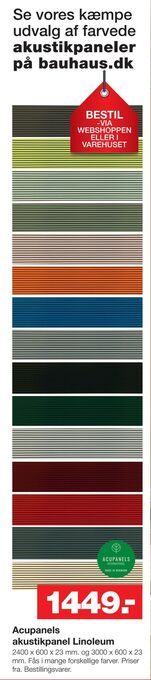 Acupanels akustikpanel linoleum