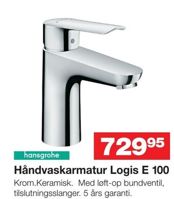 Bauhaus Håndvaskarmatur logis e 100 tilbud