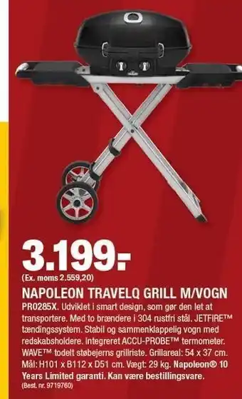 Stark Napoleon travelq grill m/vogn tilbud