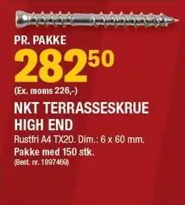 Stark Nkt terrasseskrue high end tilbud