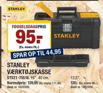 Stark Stanley værktøjskasse tilbud