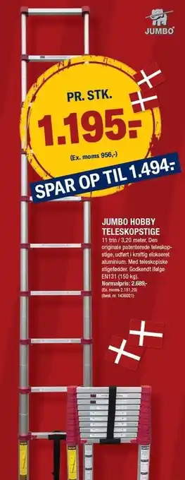 Jumbo hobby teleskopstige