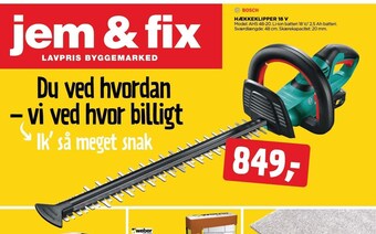jem & fix Hækkeklipper 18 v tilbud