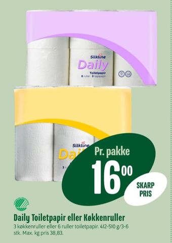 Min Købmand Daily toiletpapir tilbud