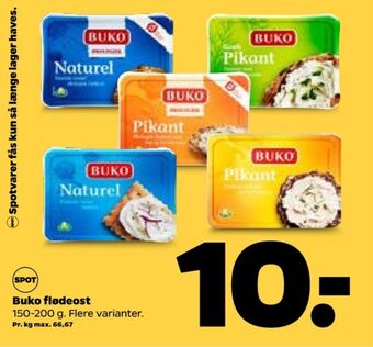 Netto Buko flødeost naturel tilbud
