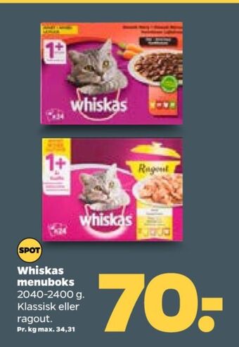 Netto Whiskas kattefoder tilbud