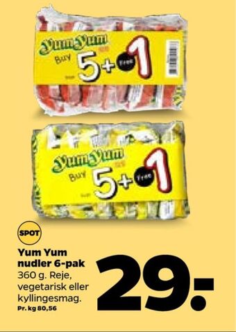 Netto Yum yum nudler tilbud