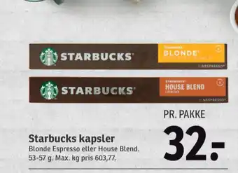 SPAR Starbucks kaffekapsler tilbud