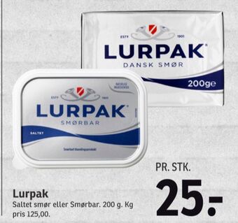 SPAR Lurpak smør saltet tilbud