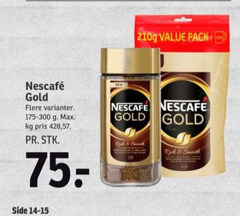SPAR Gold instant kaffe tilbud