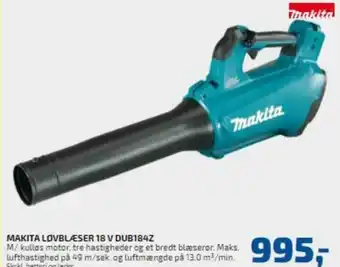 Davidsen Makita Løvblæser 18 V DUB184Z tilbud