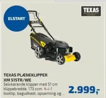 Davidsen Texas Plæneklipper XM 515TR/WE tilbud