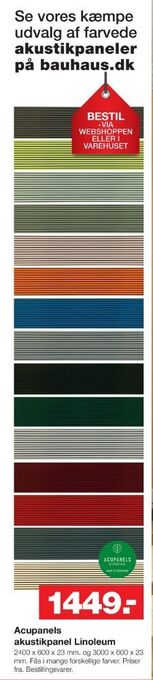 Bauhaus Acupanels akustikpanel tilbud