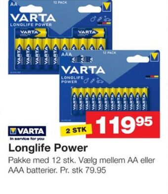 Bauhaus Varta batterier tilbud