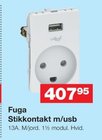 Bauhaus Fuga stikkontakt tilbud