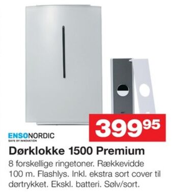 Bauhaus Ensonordic dørklokke tilbud