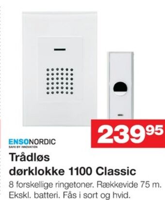 Bauhaus Ensonordic dørklokke tilbud