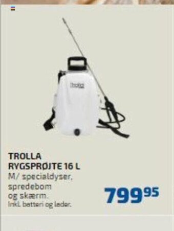 Davidsen Trolla Rygsprøjte 16 L tilbud