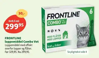 Maxi Zoo Frontline loppemiddel combo vet tilbud