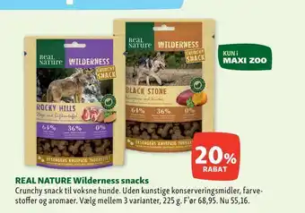Maxi Zoo Real nature wilderness snacks tilbud