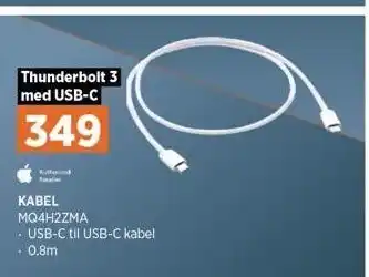 Kabel thunderbolt 3 til usb-c