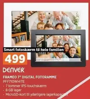 Power Frameo 7" digital fotoramme tilbud