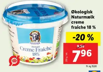 Lidl Naturmælk creme fraiche 38 % tilbud