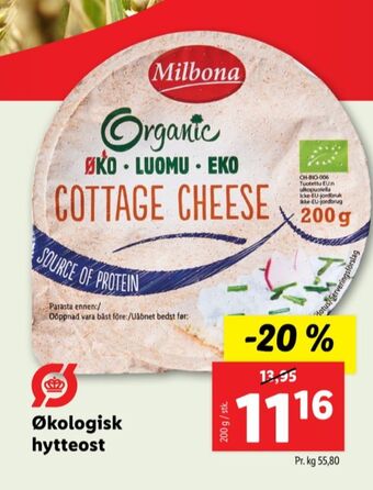 Lidl Milbona hytteost tilbud
