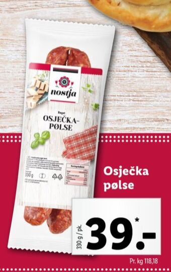 Lidl Nostja pølser tilbud
