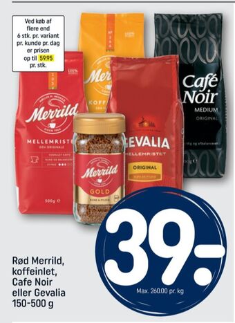 REMA 1000 Mellemristet kaffe formalet tilbud