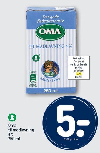 REMA 1000 Oma flødealternativ tilbud