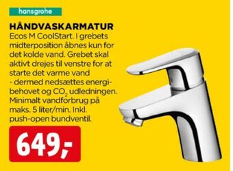 jem & fix Hansgrohe håndvaskarmatur tilbud