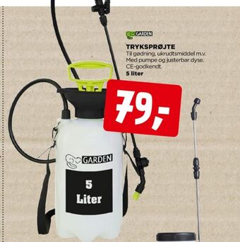 jem & fix Garden tryksprøjte tilbud