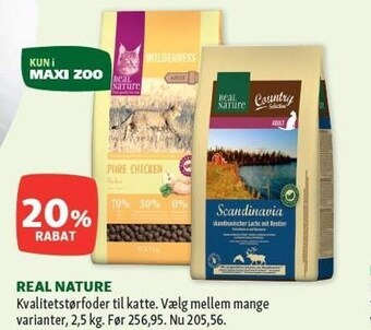 Maxi Zoo Real nature tilbud